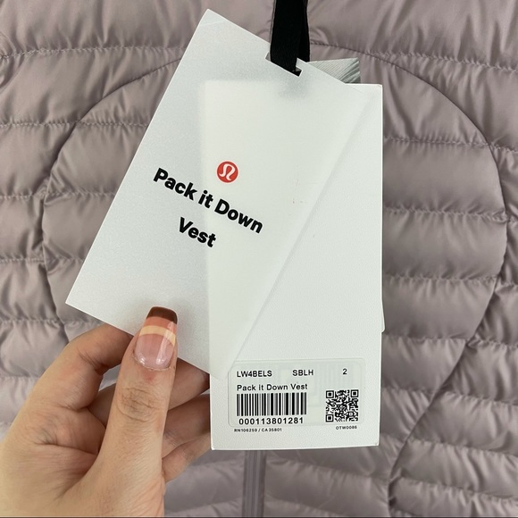LULULEMON Mauve Blush Pink Pack It Down Vest Sz 2 NEW - Picture 10 of 16